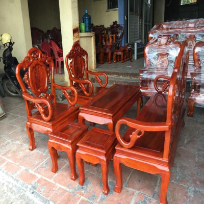 Bộ Bàn Ghế Đào Guột Gỗ Nhãn
