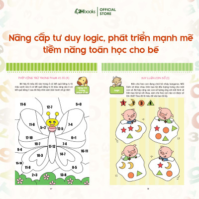 Sách Toán cho bé, Phát triển tiềm năng toán học cho trẻ - Toán  học cho trẻ mẫu giáo - Lớp mầm 1 (Tái bản 2021)- 2HBooks