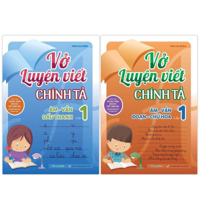 Sách - Vở Luyện Viết Chính Tả - Âm - Vần - Đoạn - Chữ Hoa - Dấu Thanh Lớp 1 - Chọn Lẻ 2 Cuốn - Megabook
