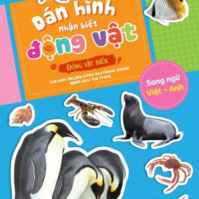 Dán Hình Nhận Biết Động Vật - Động Vật Biển (Song Ngữ Việt-Anh)