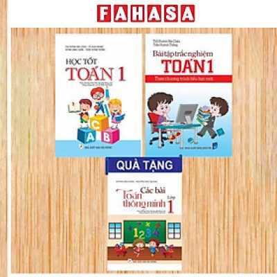 Sách - Bộ Sách Học Tốt Toán 1 + Bài Tập Trắc Nghiệm Toán 1 (Bộ 2 Cuốn) - Tặng Kèm Sách Các Bài Toán Thông Minh Lớp 1