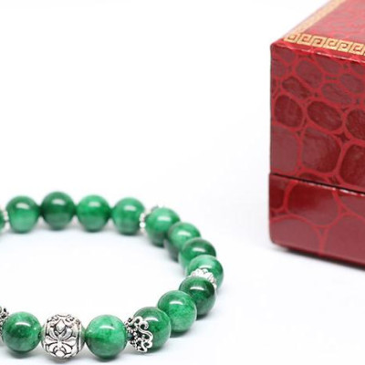 Vòng Cẩm Thạch Sơn Thủy Mix Charm Bạc 925 Ngọc Quý Gemstones VT108
