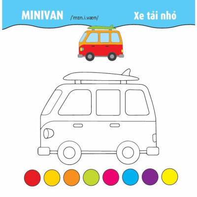 Sách - Tô Màu Phát Triển IQ EQ CQ - Ô Tô - Tàu Thuyền - Máy Bay - Song Ngữ Anh Việt - Tập 3 - Việt Thư