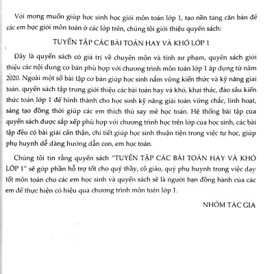 Tuyển Tập Các Bài Toán Hay Và Khó 1 (Bồi Dưỡng Học Sinh Khá, Giỏi Theo Chương Trình Tiểu Học Mới)