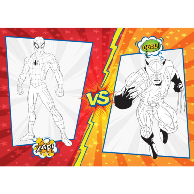 Sách - Tô Màu Super Heroes Siêu Anh Hùng - Tập 5 - Rèn luyện IQ EQ CQ (Tặng kèm 18 stickers (VT -MK)
