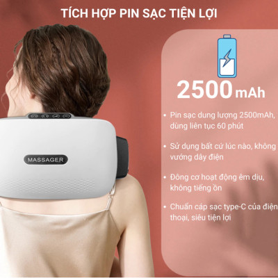 Máy Massage Làm Ấm Bụng Tiện Lợi Giảm Đau Cho Chị Em Đến Kì, Chườm Ấm Giảm Đau Bụng Kinh Điều Chỉnh Nhiệt Độ Phù Hợp