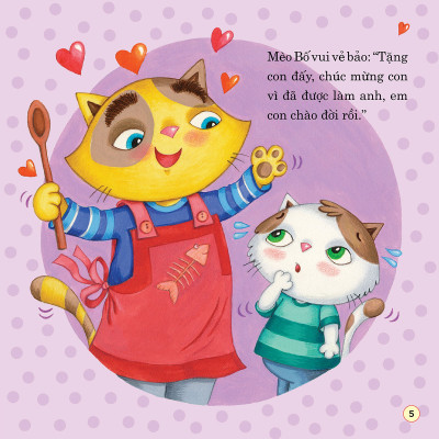 Mèo Con Có Em Gái Nhỏ - Bộ Sách Bồi Dưỡng Nhân Cách Và Tâm Hồn Trẻ - Từ 0-3 Tuổi