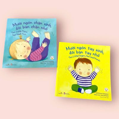 Sách cho bé - Mười Ngón Tay Xinh - Mười Ngón Chân Xinh - Sách tranh, song ngữ - Dành cho trẻ 0-3 tuổi