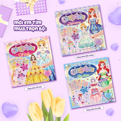 Sách Thời trang Công chúa Mặt trăng (4 trang stickers)