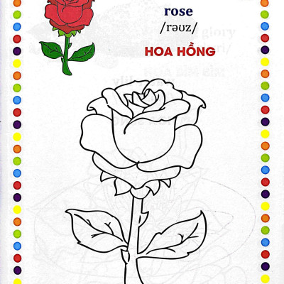 Bé Tập Tô Màu - Các Loài Hoa (Song Ngữ Anh - Việt)