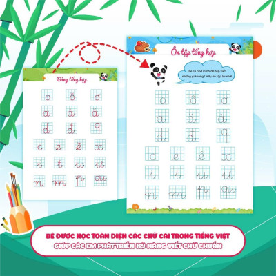 Sách - Phiếu Luyện Viết Cùng Gấu Kiki 2 - Luyện Viết Bảng Chữ Cái - Megabook