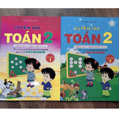 Sách - Combo Luyện tập toán 2 (Quyển 1+Quyển 2) - Trình bày trên giấy ô li (kết nối tri thức với cuộc sống)