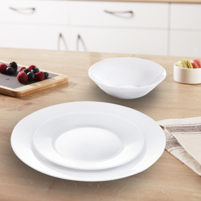 Bộ 6 đĩa thủy tinh nông lòng Luminarc Everyday 19cm N2055*6 | Hàng chính hãng