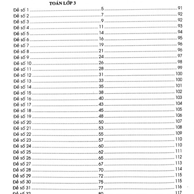 Bộ Đề Kiểm Tra Môn Toán Lớp 3 (Theo Chương Trình GDPT Mới) (Dùng Kèm SGK Chân Trời Sáng Tạo)