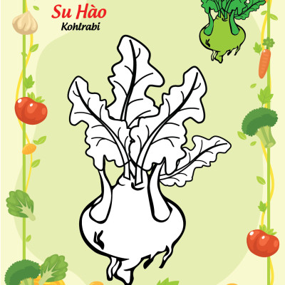 Sách - Bé tô màu và học tiếng anh theo chủ đề - Các loại rau củ