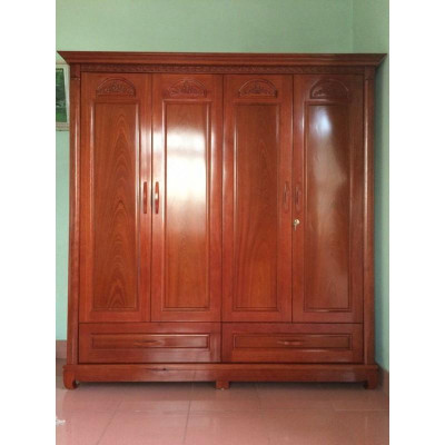 Tủ quần áo 4 buồng gỗ xoan, gội, gõ đỏ, hương đá... Giá siêu Rẻ