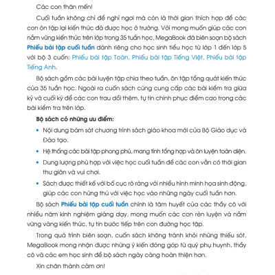 Global Success - Phiếu Bài Tập Cuối Tuần Tiếng Anh 1 (35 Tuần Học)-MEGA