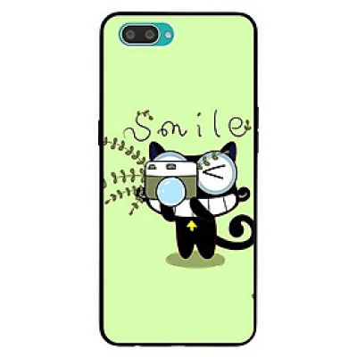 Ốp lưng dành cho Oppo A3s - Realme C1 - A12e - Realme 2 mẫu Mèo Xanh Chụp Ảnh