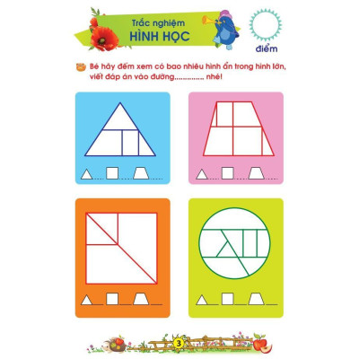 Sách - Bé Chuẩn Bị Vào Lớp 1 - Vở Bé Làm Toán Trắc Nghiệm - Dành Cho Bé Từ 5-6 Tuổi - Minh Thắng