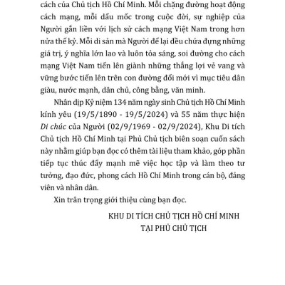 Chủ tịch Hồ Chí Minh tiểu sử và sự nghiệp - President Ho Chi Minh Biography and Career (bản in 2024)