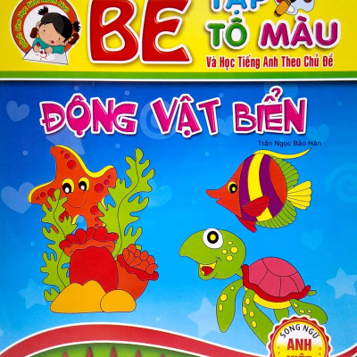 Bé Tập Tô Màu Và Học Tiếng Anh Theo Chủ Đề - Động Vật Biển
