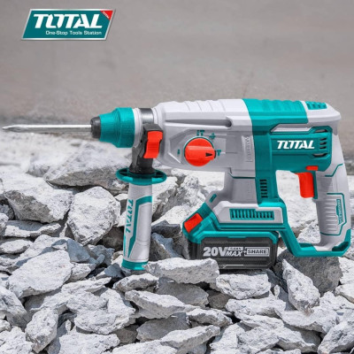 MÁY KHOAN ĐỤC DÙNG PIN 20V (1 pin 4.0Ah + sạc) TOTAL TRHLI202081 - HÀNG CHÍNH HÃNG