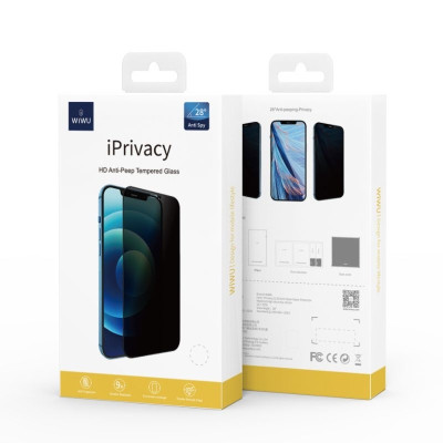 Kính cường lực chống nhìn trộm 4 chiều cho iPhone 17 Pro Max / 17 Pro / 17 Air / 17 hiệu WI WU Privace 360 - Hàng chính hãng