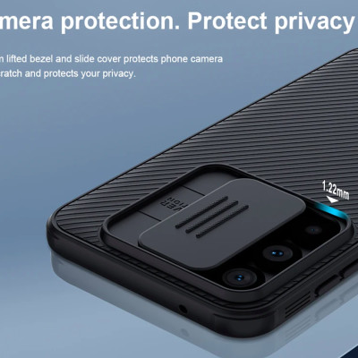 Ốp lưng cho Samsung Galaxy S23 FE bảo vệ camera chống sốc hiệu Nillkin Camshield chống sốc cực tốt, chất liệu cao cấp - hàng nhập khẩu