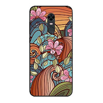 Ốp Lưng in cho Xiaomi Redmi 5 Plus Mẫu Họa Tiết Nền Lá - Hàng Chính Hãng