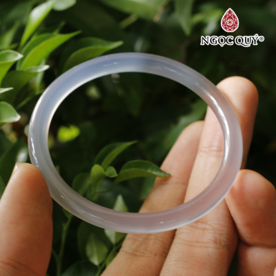 Vòng tay chalcedony xám - Ngọc Quý Gemstones