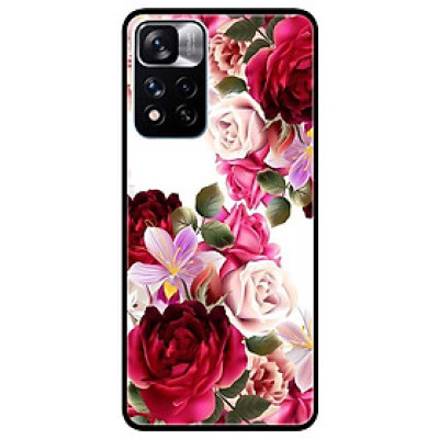 Ốp lưng dành cho Xiaomi Redmi Note 11 Pro 5G ( Bản Nội Địa ) mẫu Họa Tiết Hoa Hồng Chéo