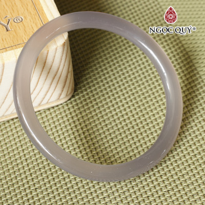 Vòng tay chalcedony xám - Ngọc Quý Gemstones