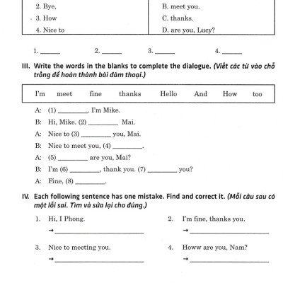 Đề Kiểm Tra Tiếng Anh 3 - Có Đáp Án (Biên Soạn Theo Chương Trình GDPT Mới) (HA)