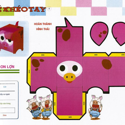 Cắt Và Dán  Hình 3D - Bé Khéo Tay - Hoạt Hình Hấp Dẫn
