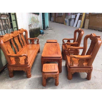 Bộ bàn gỗ phòng khác ghế minh quốc triện gỗ hương đá