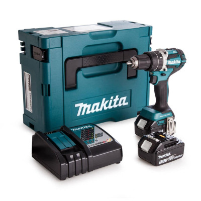MÁY KHOAN VÀ VẶN VÍT DÙNG PIN (BL)(18V) MAKITA DDF484RTE (SẠC NHANH – 2 PIN 18V/5.0AH.) - HÀNG CHÍNH HÃNG