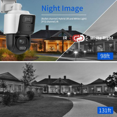 Camera IP 2 mắt Hikvision 8MP DS-2SE3C404MWG-E/14 Nhìn đêm rõ nét, zoom quang 4x, quay quét 360 độ - Hàng chính hãng