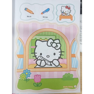 Sách - Bé Tô Màu Hello Kitty - Đồ Dùng Học Tập - Tặng Kèm Sticker Xinh Xắn - Minh Thắng