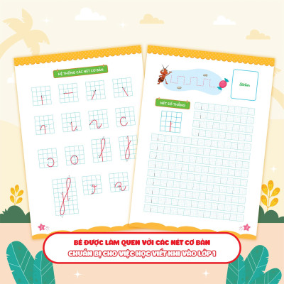 Sách - Cùng Khủng Long Học Nét Cơ Bản Quyển 1 - Các Nét Đầu Tiên - Sticker Bé Gái - Megabook