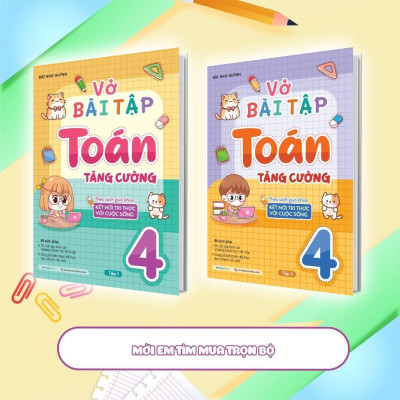 Sách - Vở Bài Tập Toán Tăng Cường Lớp 4 - Tập 1 - Theo Sách Giáo Khoa Kết Nối Tri Thức Với Cuộc Sống - Megabook