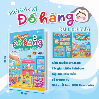 Sách Tương Tác Bóc Dán Sticker Cho Bé - Trò Chơi Đồ Hàng Du Lịch Biển (Hơn 200 Stickers) - Megabook