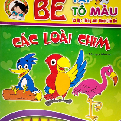 Bé Tập Tô Màu Và Học Tiếng Anh Theo Chủ Đề - Các Loại Chim