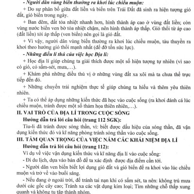 Hướng Dẫn Trả Lời Câu Hỏi Và Bài Tập Địa Lí Lớp 6 (Bám Sát SGK Chân Trời Sáng Tạo) 