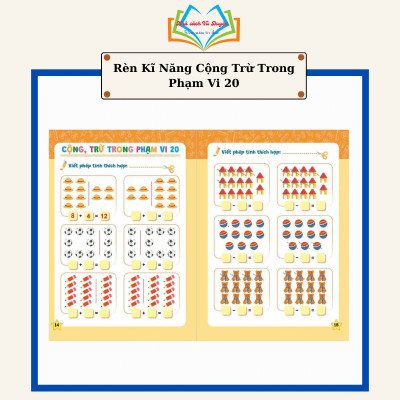 Sách - Rèn Kỹ Năng Cộng Trừ Trong Phạm Vi 20 - Bí quyết giúp con 4-6 tuổi tính toán nhanh