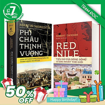 Trạm Đọc Official |  Bộ Sách Lịch Sử Châu Phi: Red Nile - Tiểu Sử Của Dòng Sông Vĩ Đại Nhất Thế Giới + Phi Châu Thịnh Vượng - Lịch Sử 5000 Năm Của Sự Giàu Có, Tham Vọng Và Nỗ Lực 