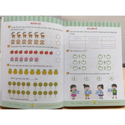 Bộ 3 cuốn Sách TOÁN TIỀN TIỂU HỌC - VUI HỌC TOÁN (Vizibook)