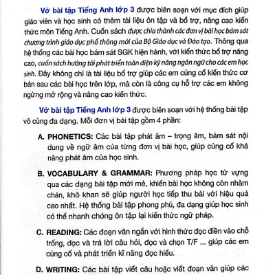 Global Success - Vở Bài Tập Tiếng Anh Lớp 3 - Tập 1 (Có Đáp Án)