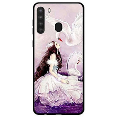 Ốp lưng dành cho Samsung Galaxy A21 mẫu Cô Gái Thiên Nga