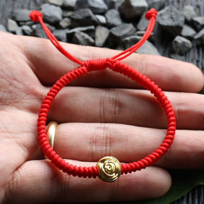 Vòng Tay Charm Hoa Bạc Bọc Vàng Ngọc Quý Gemstones GA149