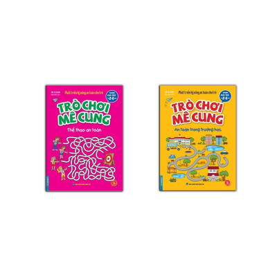 Sách - Trò Chơi Mê Cung An Toàn Nơi Công Cộng, Trong Trường Học, Thể Thao An Toàn, Tự Cứu Mình - Combo 4 Cuốn - Minh Thắng